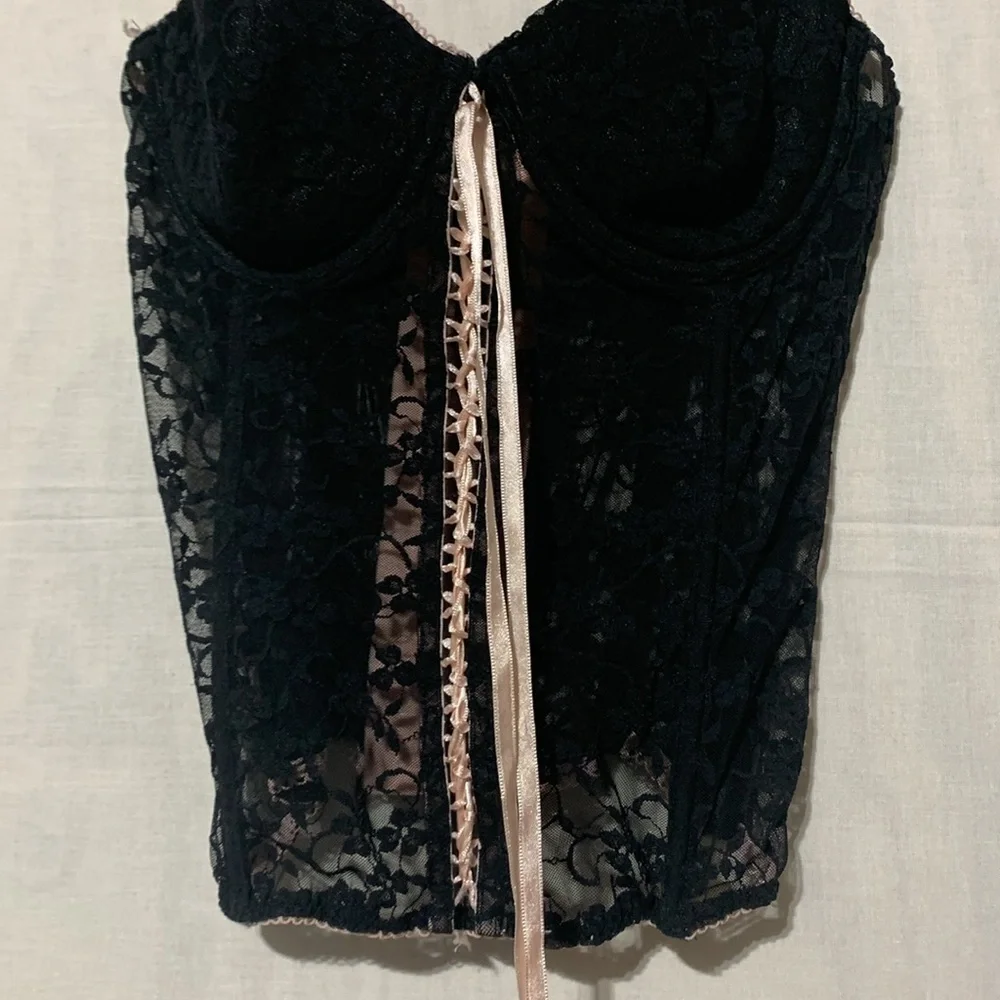 Y2K Sophie B Black Lace Corset Top - Picture 5 of 7